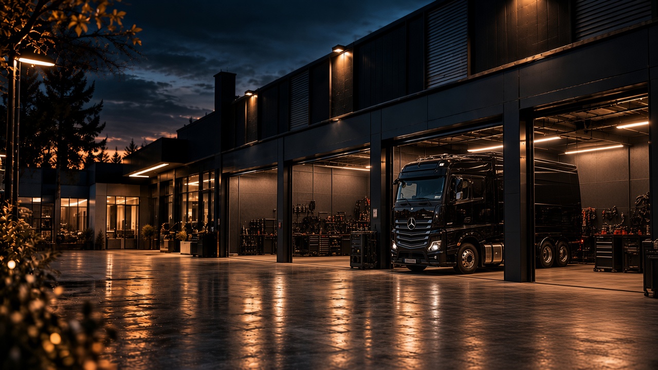 Mercedes-Benz Actros у боксі Mercedes Service, Підлісся