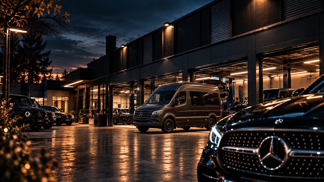 Mercedes-Benz Sprinter у боксі Mercedes Service в Підліссі