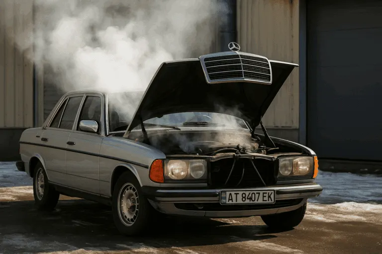 🌡 Mercedes-Benz W123: Перегрів після зими — що робити?. Mercedes Service, Підлісся