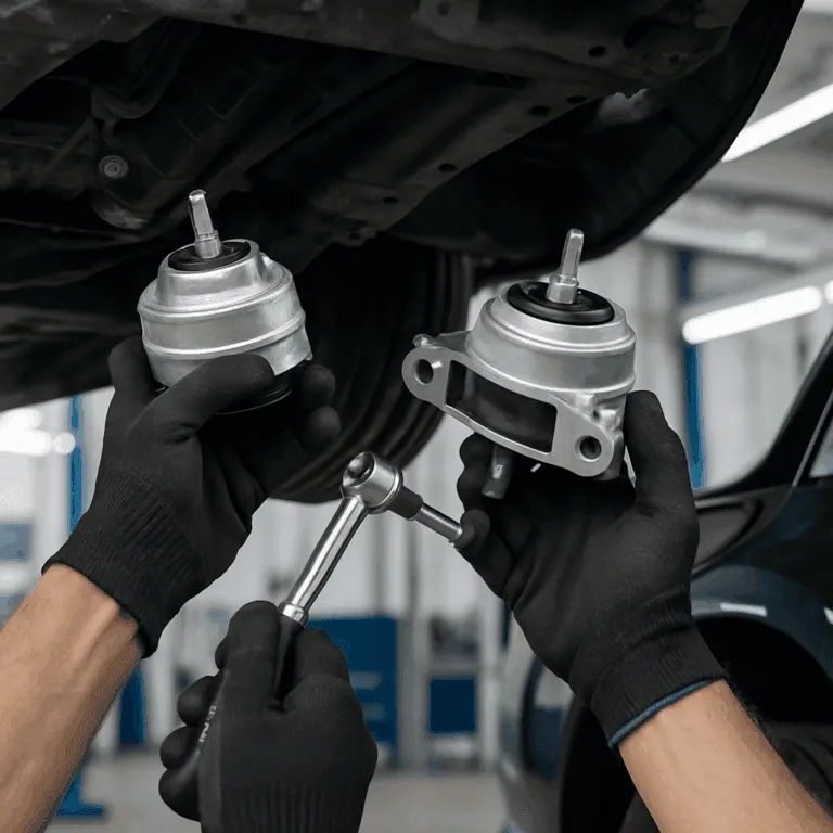 Заміна опор двигуна (подушок) Mercedes-Benz. Mercedes Service, Підлісся