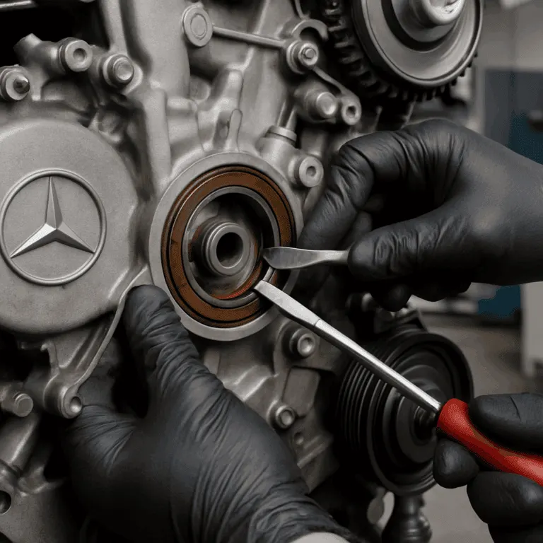 Заміна переднього сальника колінвалу Mercedes-Benz. Mercedes Service, Підлісся