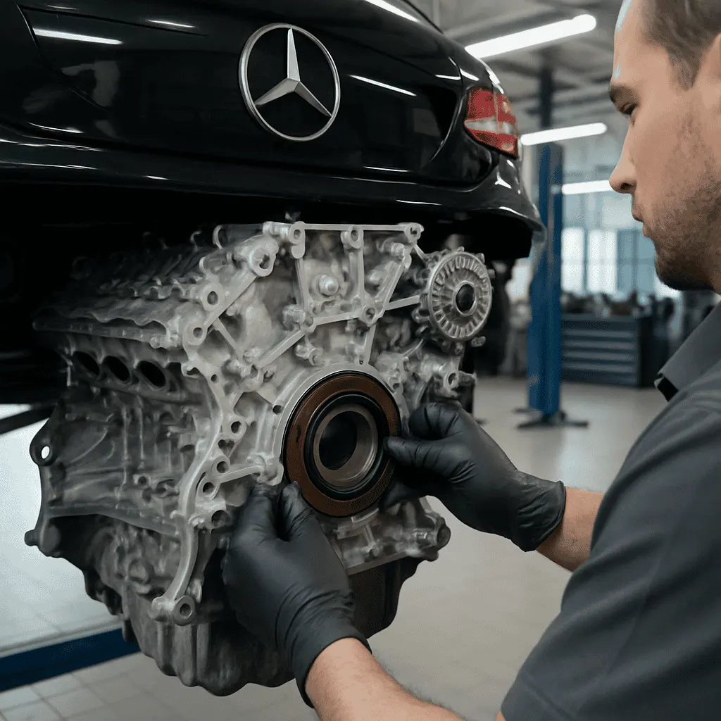 Заміна заднього сальника колінвала Mercedes-Benz. Mercedes Service, Підлісся