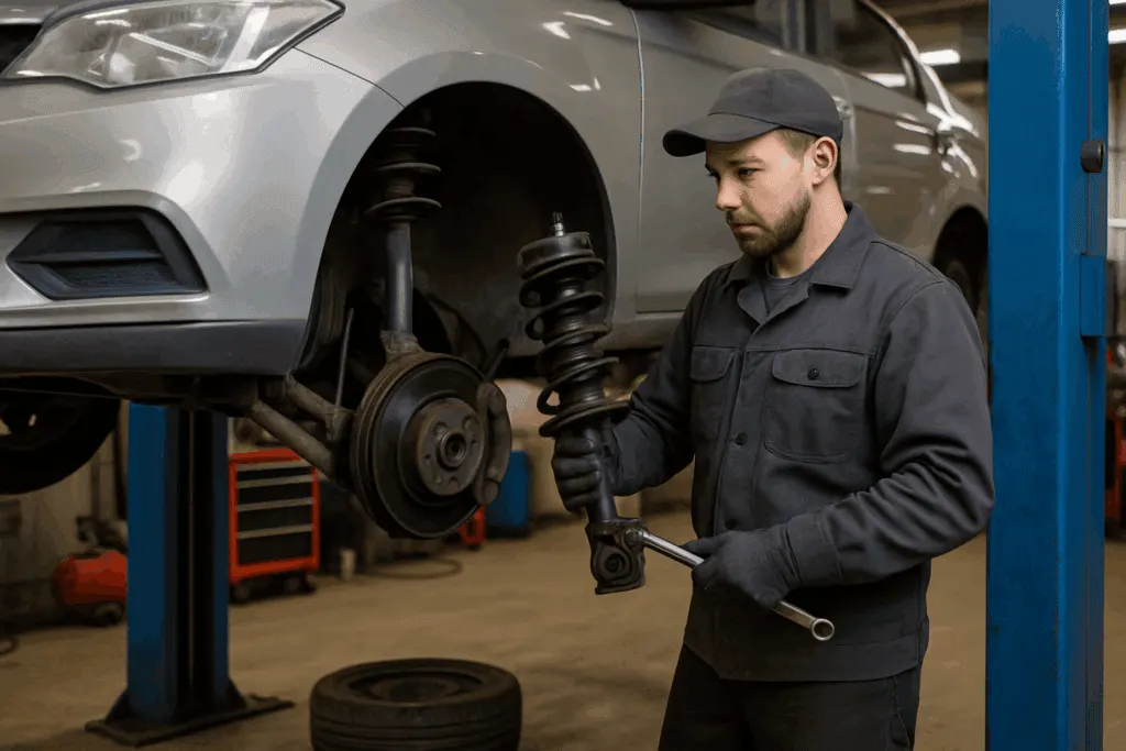 Заміна переднього амортизатора Mercedes-Benz. Mercedes Service, Підлісся
