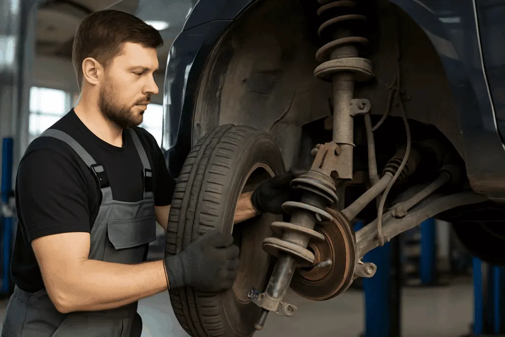 Заміна опори, поворотного підшипника та тарілки Mercedes-Benz. Mercedes Service, Підлісся