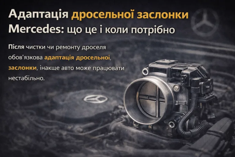 Адаптація дросельної заслонки Mercedes. Mercedes Service, Підлісся