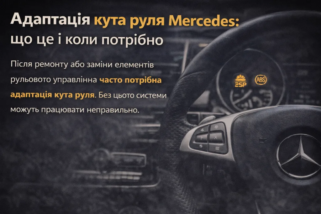 Адаптація кута руля Mercedes. Mercedes Service, Підлісся