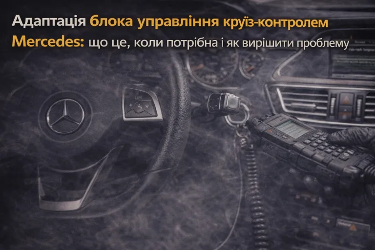 Адаптація блока управління круїз-контролем Mercedes. Mercedes Service, Підлісся