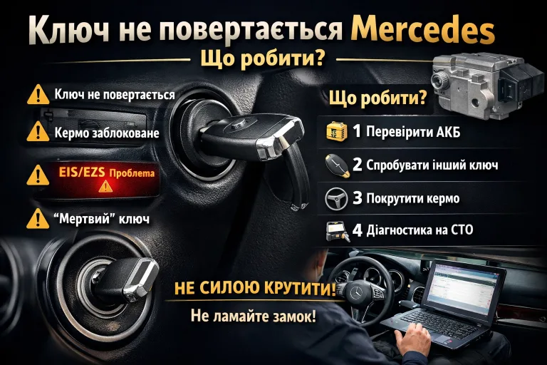 Ключ не повертається Mercedes. Mercedes Service, Підлісся