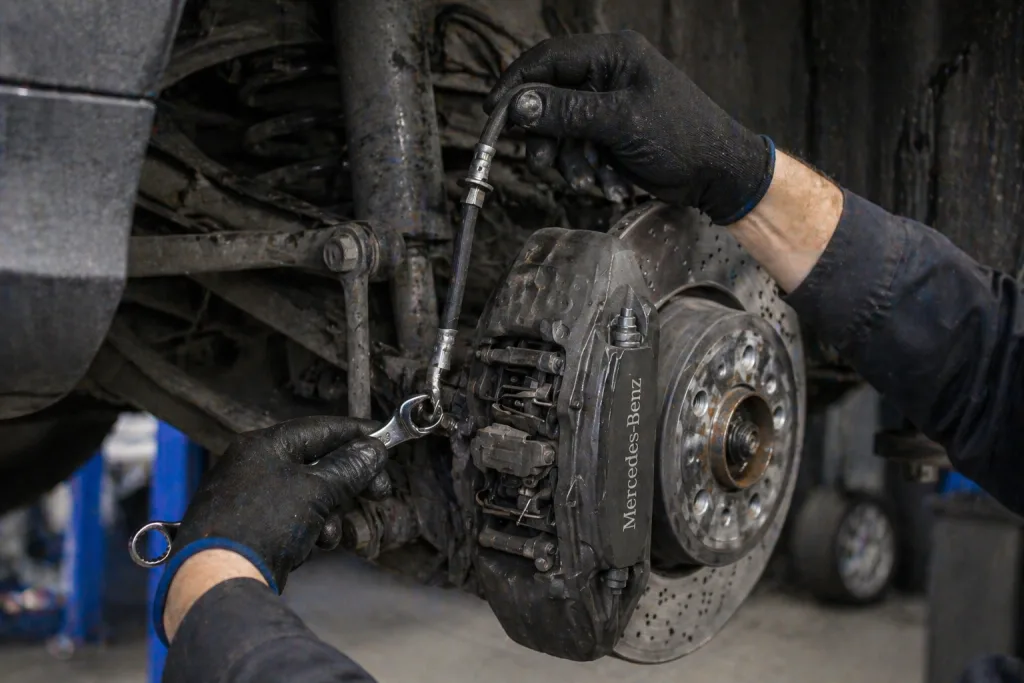Заміна гальмівної рідини Mercedes-Benz: коли міняти і чому це важливо. Mercedes Service, Підлісся