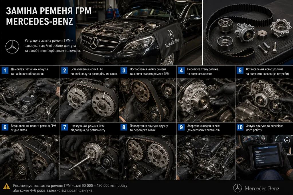 заміна ременя ГРМ Mercedes