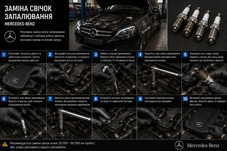 заміна свічок запалювання Mercedes