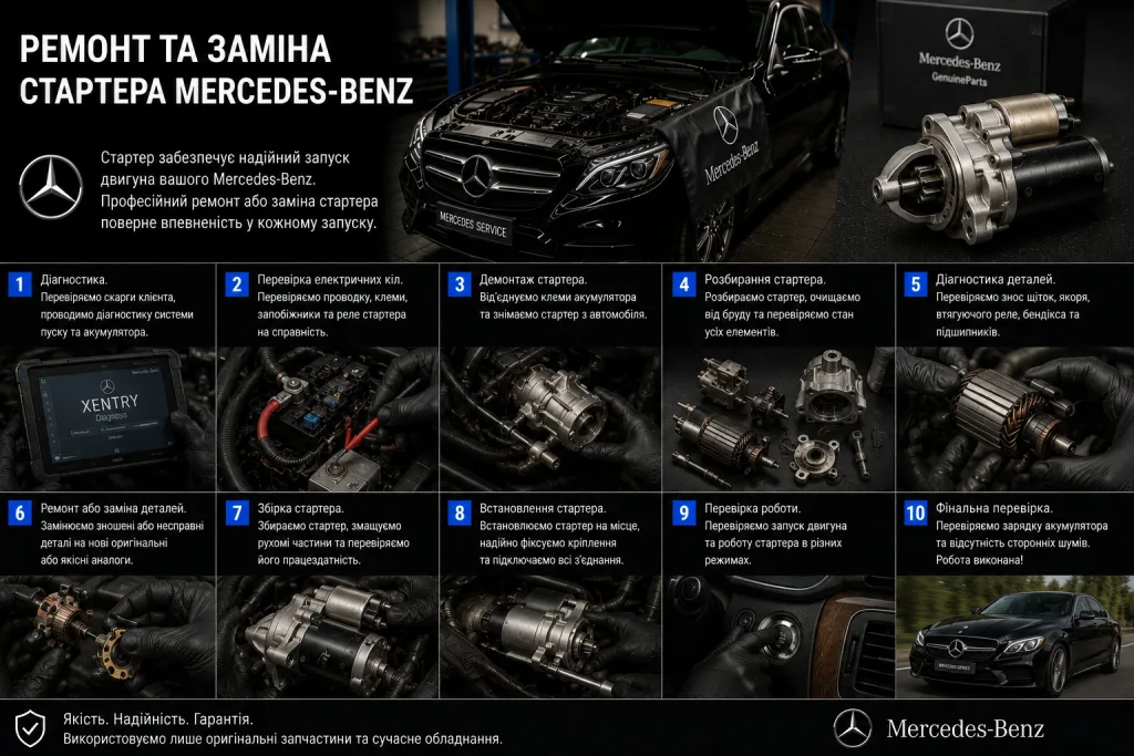 ремонт стартера Mercedes