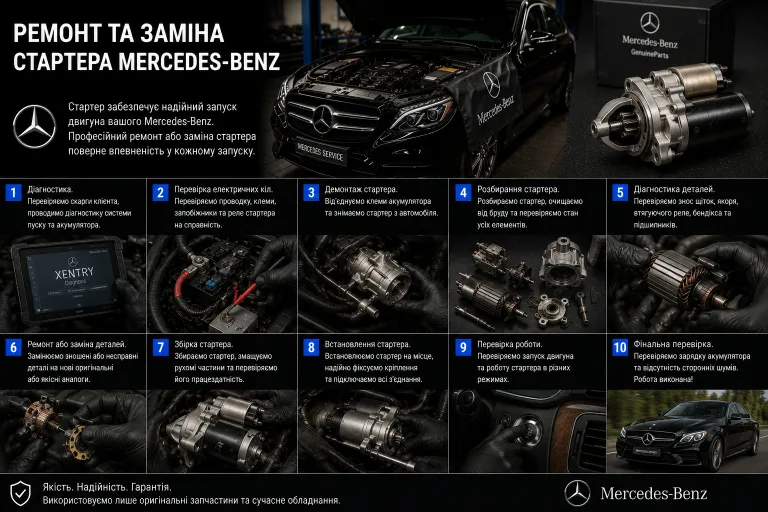 ремонт стартера Mercedes