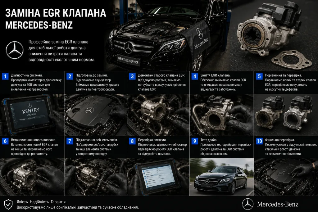 заміна клапана EGR Mercedes CDI
