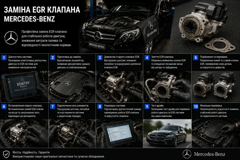 заміна клапана EGR Mercedes CDI