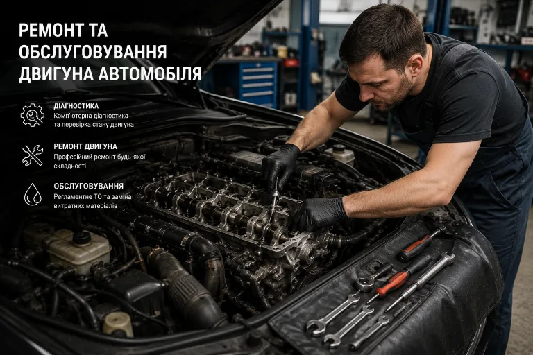 Ремонт та обслуговування двигуна автомобіля
