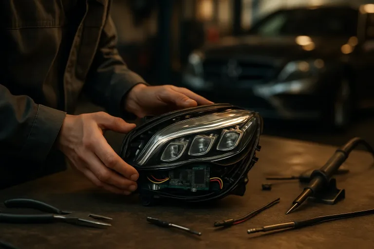 Світлодіодна оптика Mercedes-Benz: типові несправності та як їх ремонтують. Mercedes Service, Підлісся