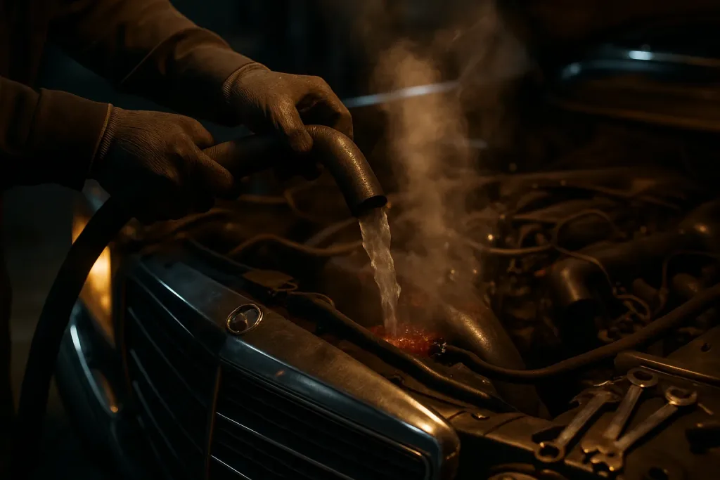 Промивка системи охолодження після перегріву двигуна Mercedes: коли і навіщо?. Mercedes Service, Підлісся