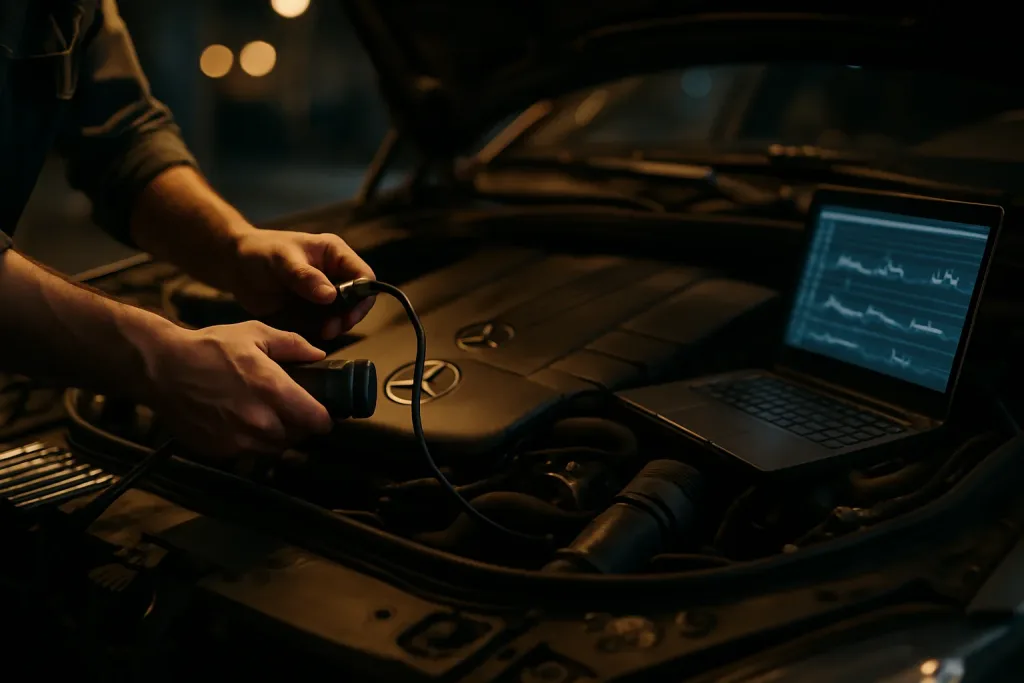 Чому важливо проходити регулярну діагностику Mercedes у Івано-Франківську: ТО, комп’ютерна перевірка, адаптація АКПП. Mercedes Service, Підл