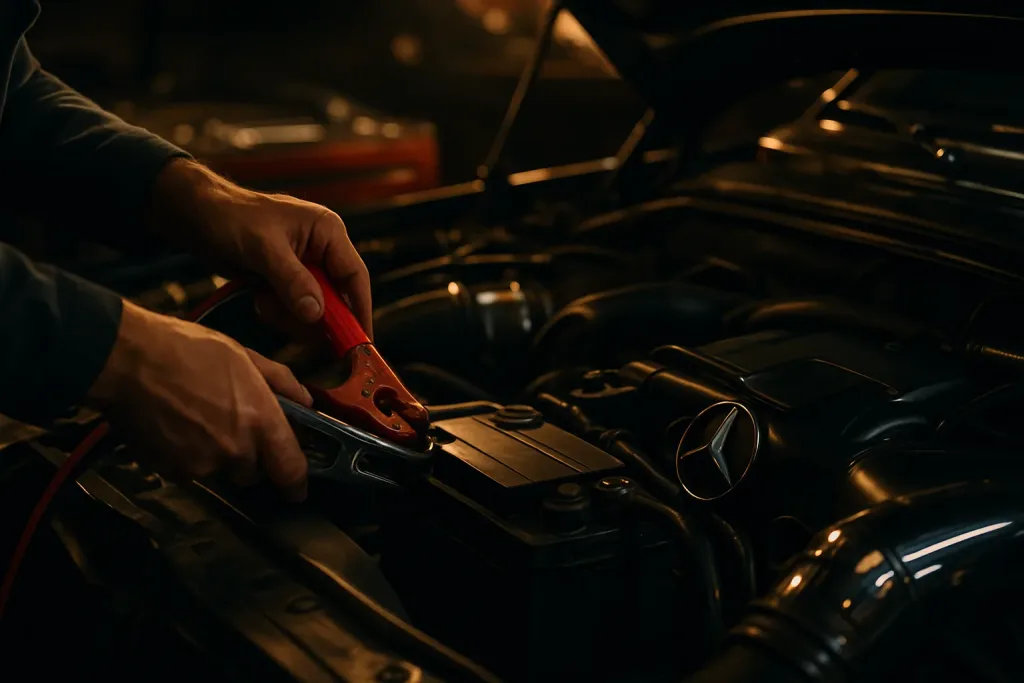 Як прикурити Mercedes безпечно. Mercedes Service, Підлісся
