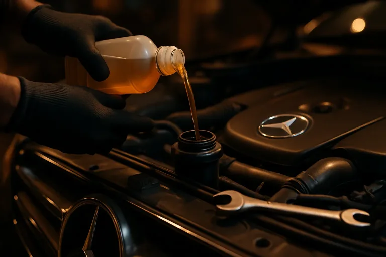 Заміна рідини ГУР Mercedes. Mercedes Service, Підлісся