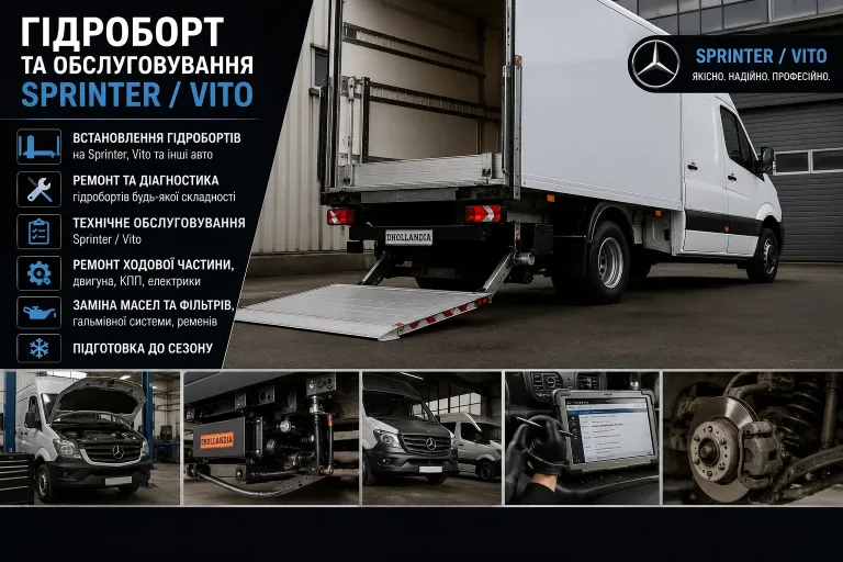 Ремонт гідроборта та обслуговування Mercedes Sprinter, Vito в Івано-Франківську. Mercedes Service, Підлісся