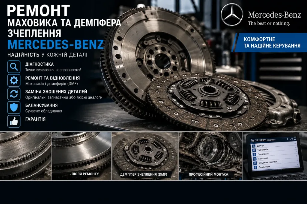 Ремонт маховика та демпфера зчеплення Mercedes-Benz. Mercedes Service, Підлісся