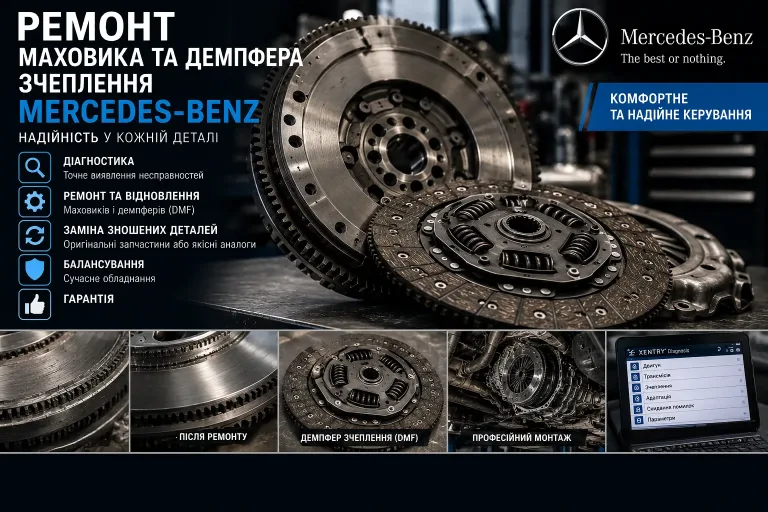 Ремонт маховика та демпфера зчеплення Mercedes-Benz. Mercedes Service, Підлісся