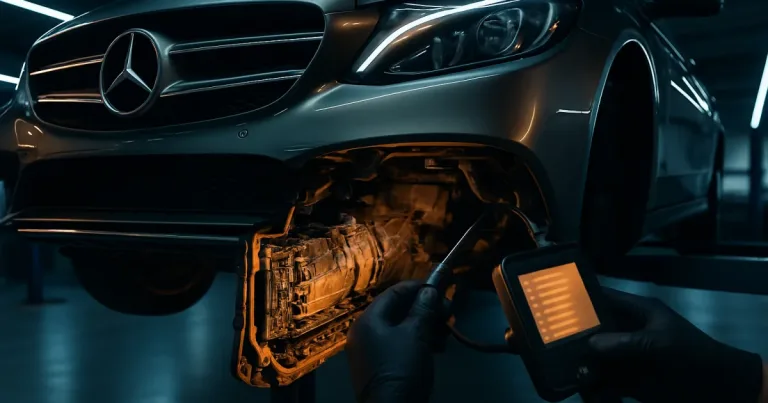 Чому W205 C-Class гальмує перемикання на 9G-Tronic восени. Mercedes Service, Підлісся